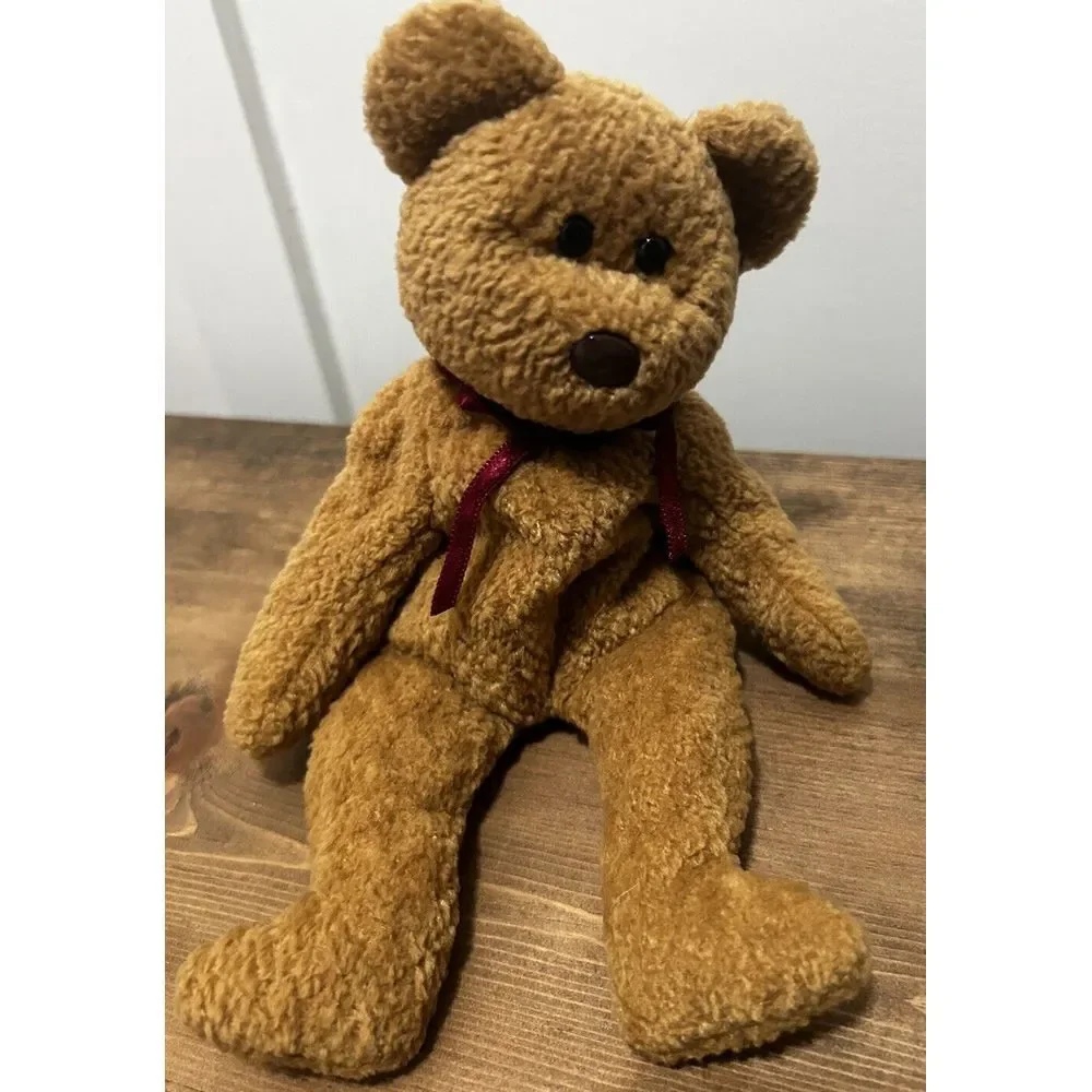 Ty Beanie‎ Babies Curly The Bear Plush 1993 Retired  Excellent Used Cond
